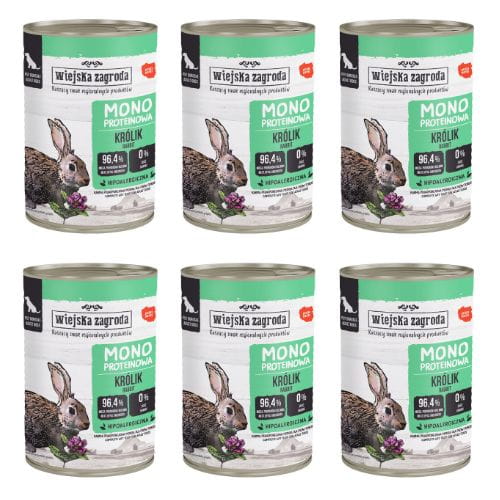 Wiejska Zagroda Monobiałkowa królik adult 400 g × 6