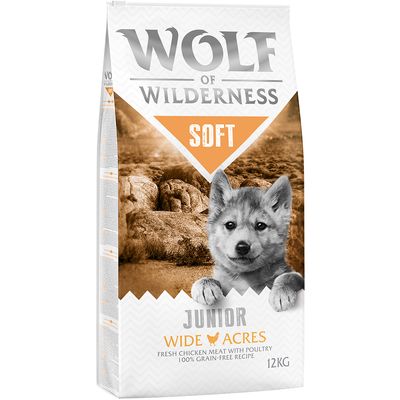 Wolf of Wilderness Soft kurczak junior 12 kg
