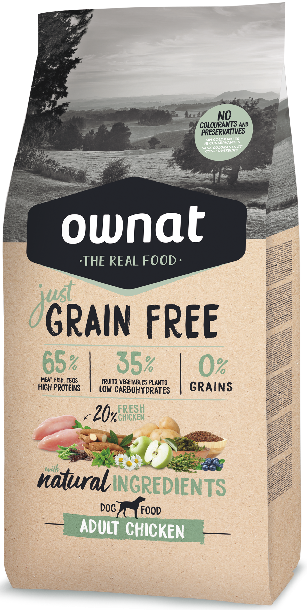 Ownat Just Grain Free kurczak adult 14 kg
