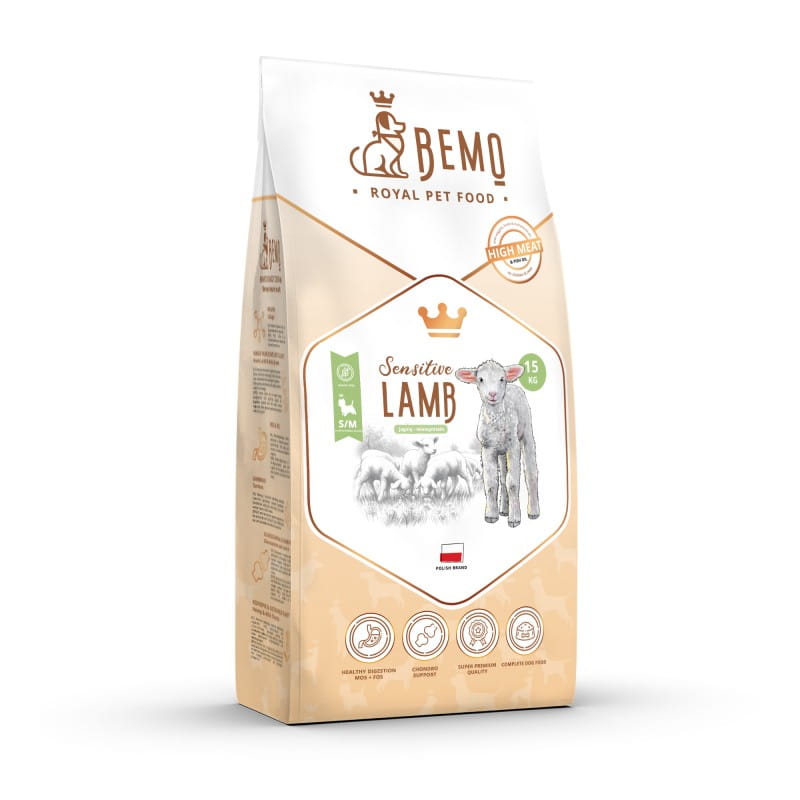 Bemo Sensitive jagnięcina adult małe i średnie rasy 15 kg