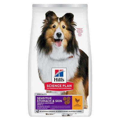 Hill's Sensitive Stomach & Skin kurczak adult średnie rasy 12 kg × 2