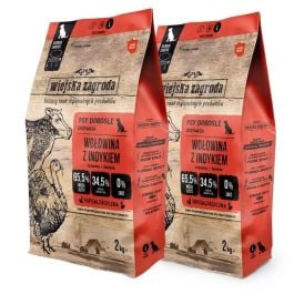Wiejska Zagroda indyk, wołowina adult duże rasy 2 kg × 2