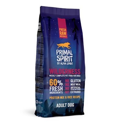 Primal Spirit 60% Wilderness kurczak, ryba, wieprzowina adult 12 kg × 2