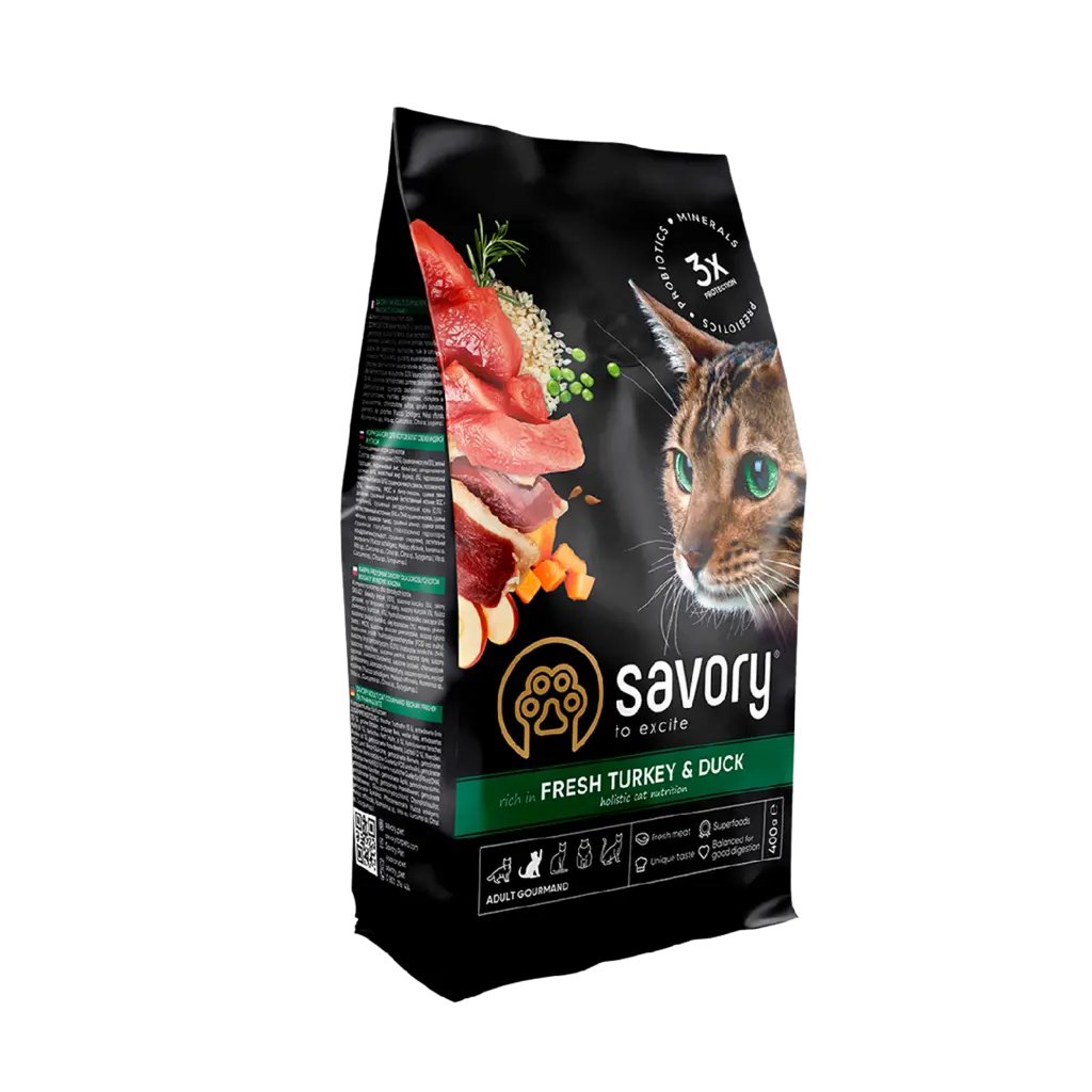 Savory Sterilised indyk, kaczka adult 400 g