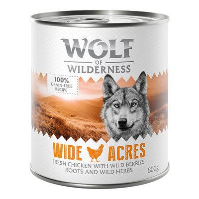 Wolf of Wilderness Monoprotein kurczak adult 800 g × 24