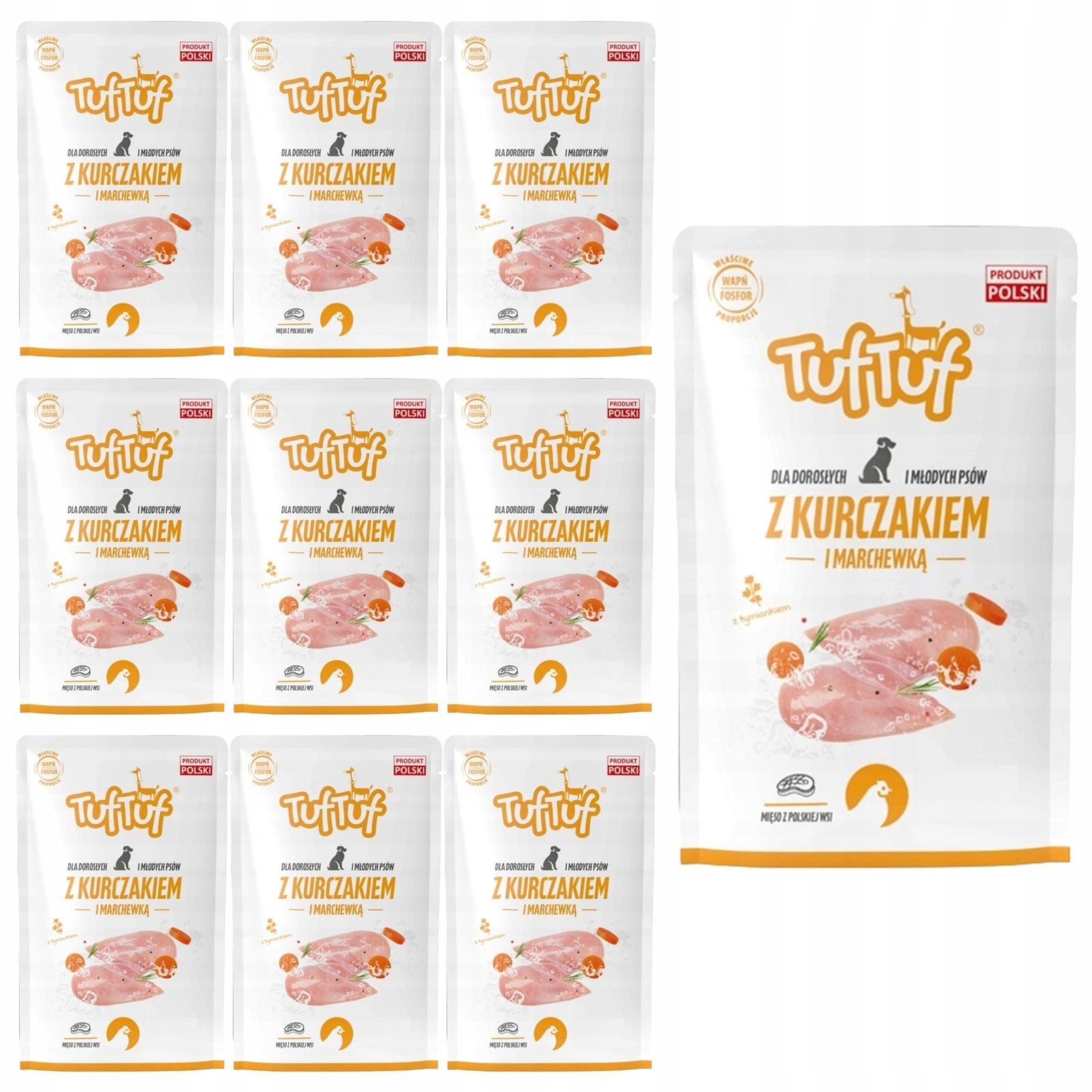 Tuf Tuf kurczak z marchewką 100 g × 10
