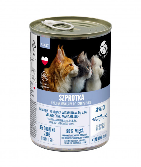 PetRepublic szprotka w sosie adult 400 g