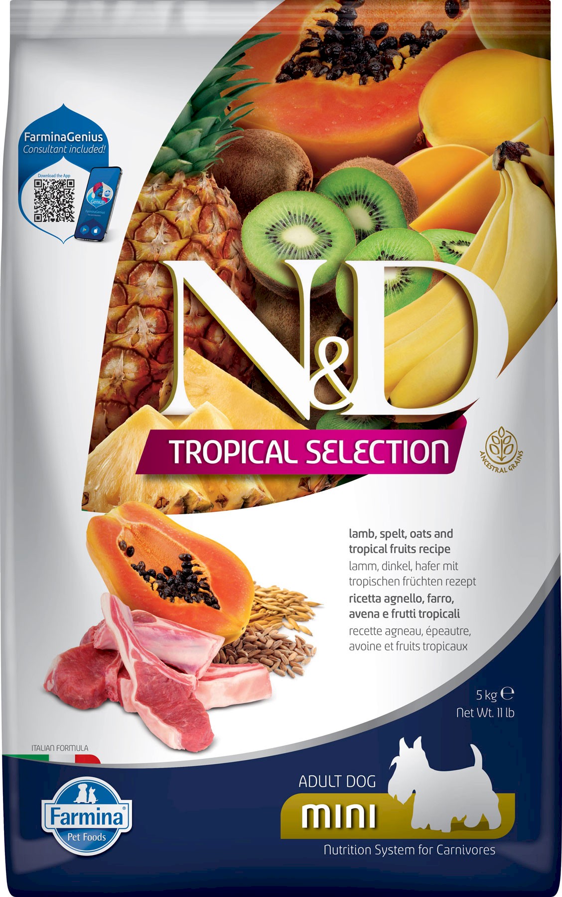 Farmina N&D Tropical Selection jagnięcina adult małe rasy 5 kg