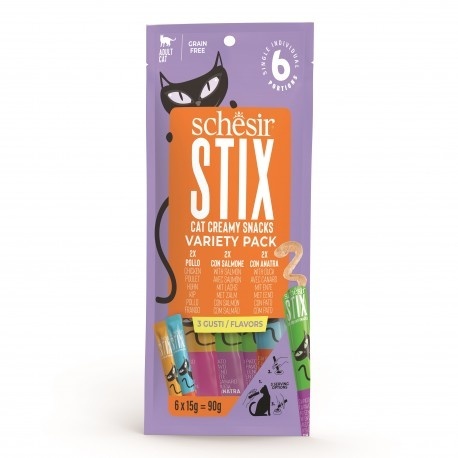Schesir Stix mix smaków pasztet adult 15 g × 6