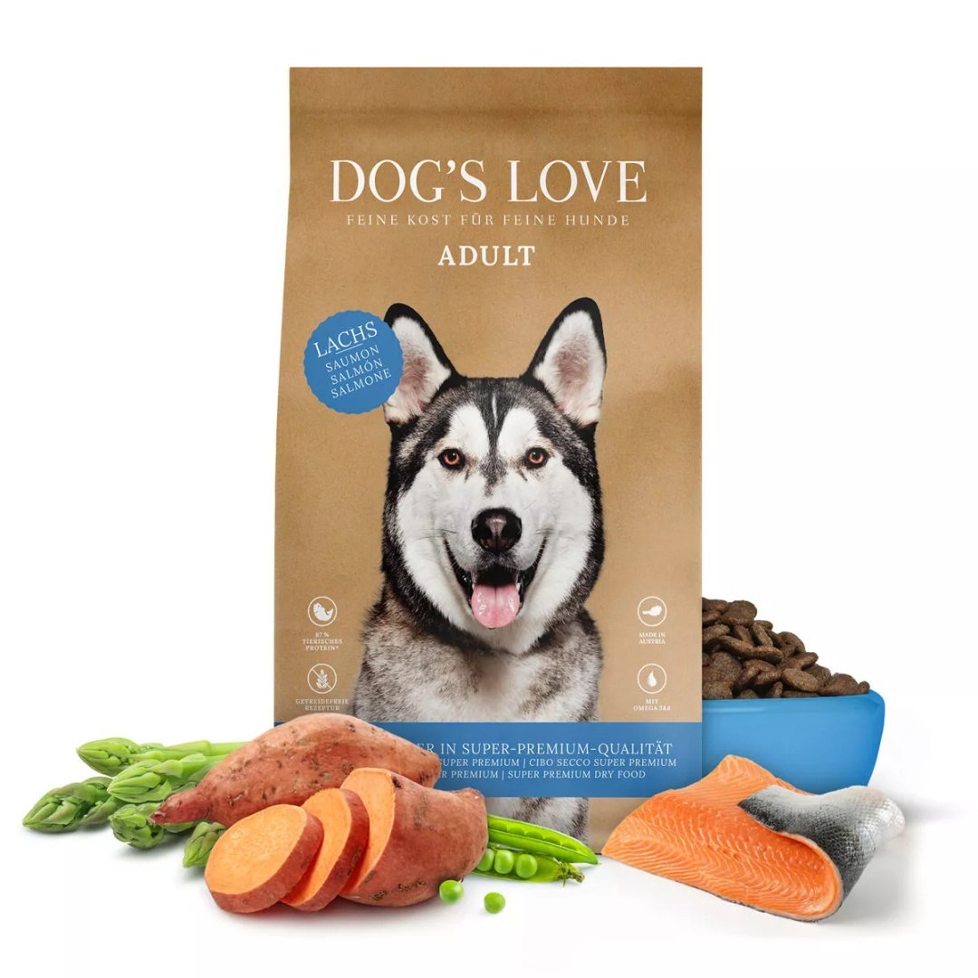 Dog's Love łosoś z batatami i spiruliną adult 12 kg