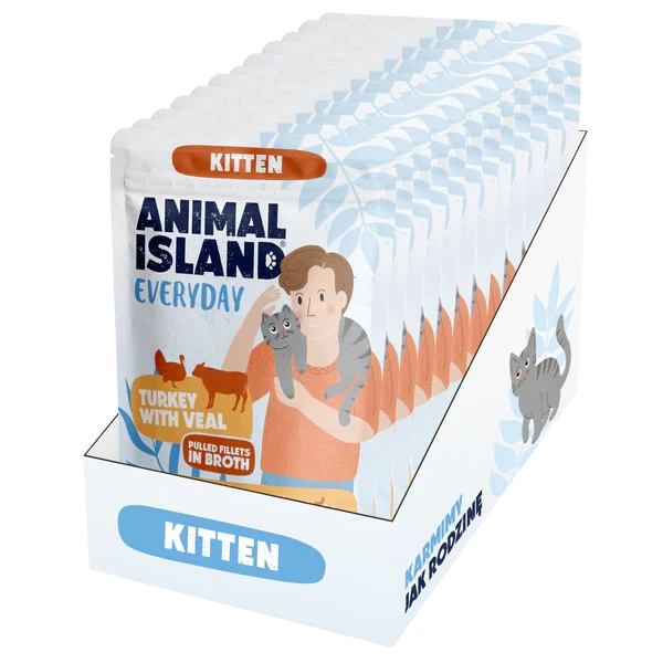 Animal Island Everyday indyk w bulionie kitten 85 g × 12