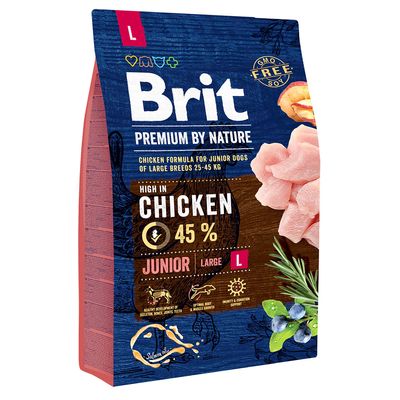 Brit By Nature kurczak puppy duże rasy 3 kg × 2