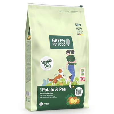 Green Petfood VeggieDog ziemniaki, groszek adult 10 kg × 2