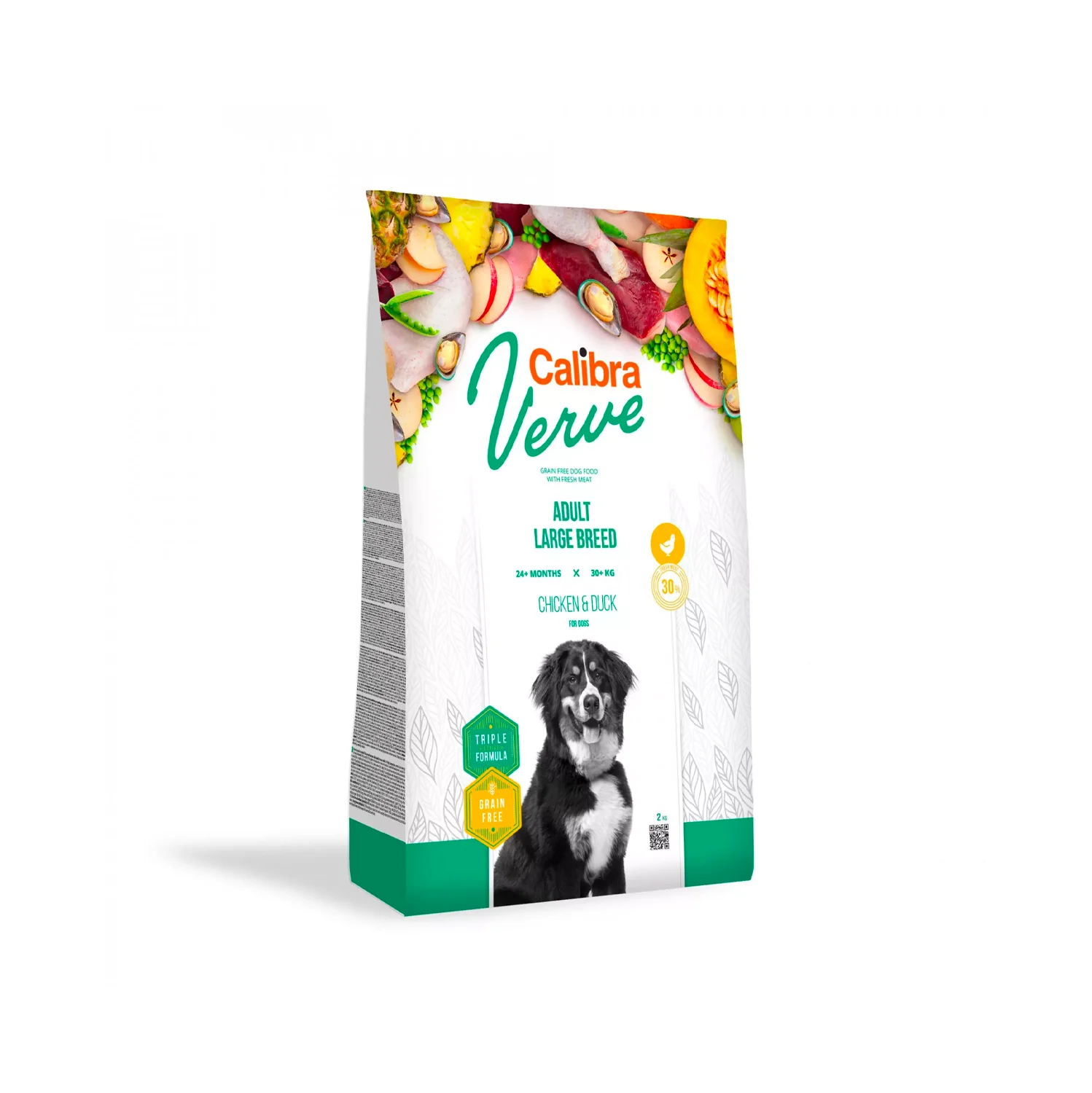 Calibra Dog Verve GF kurczak, kaczka adult duże rasy 2 kg