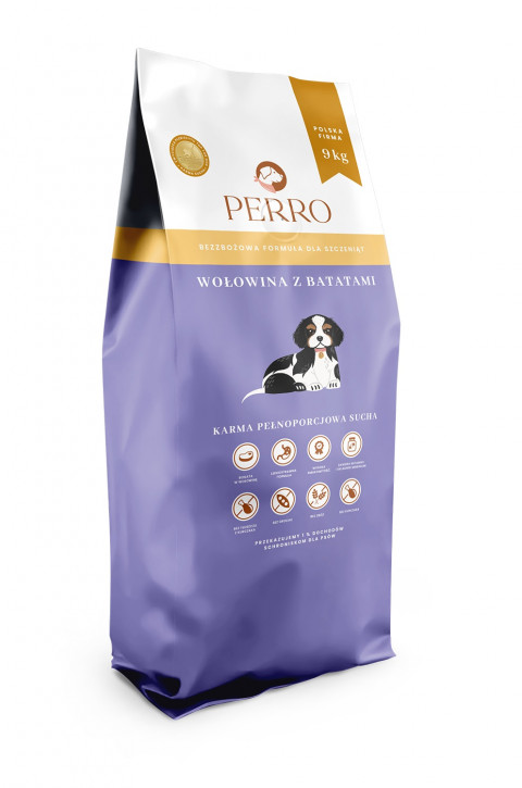 Perro wołowina, bataty junior 9 kg