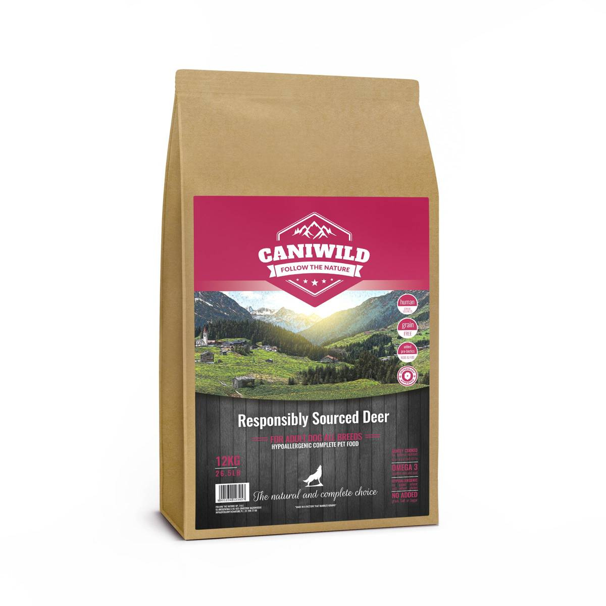 Caniwild Responsibly Sourced jeleń, łosoś adult 12 kg