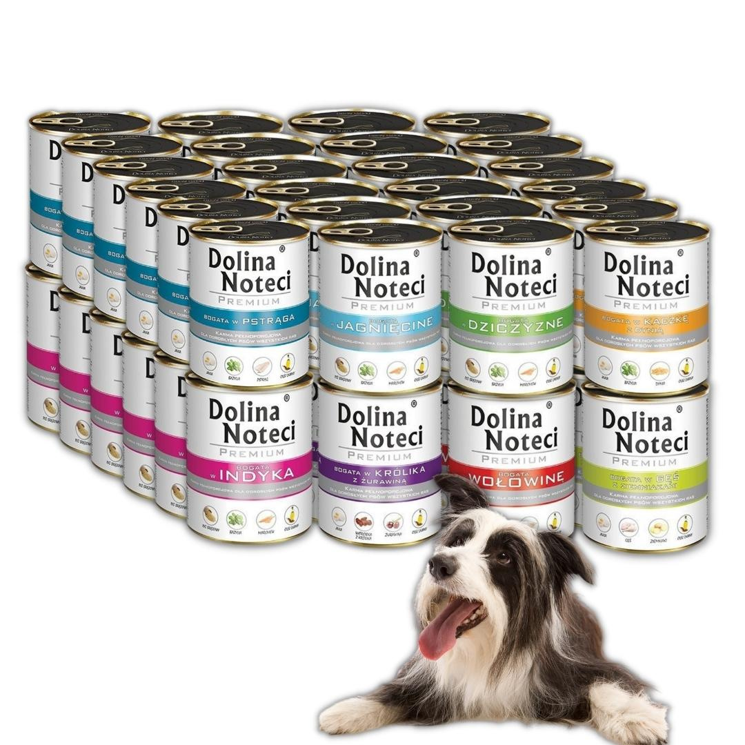 Dolina Noteci dziczyzna, gęś, indyk, jagnięcina, kaczka, królik, pstrąg, wołowina adult 400 g × 48