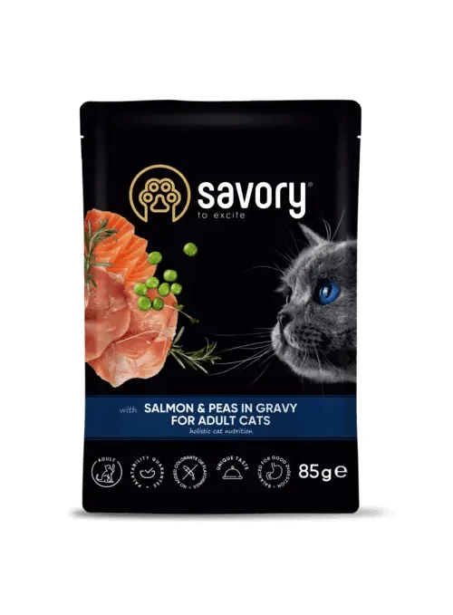 Savory łosoś z grochem w sosie adult 85 g