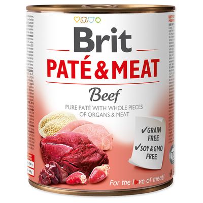 Brit Paté & Meat wołowina adult 800 g × 12