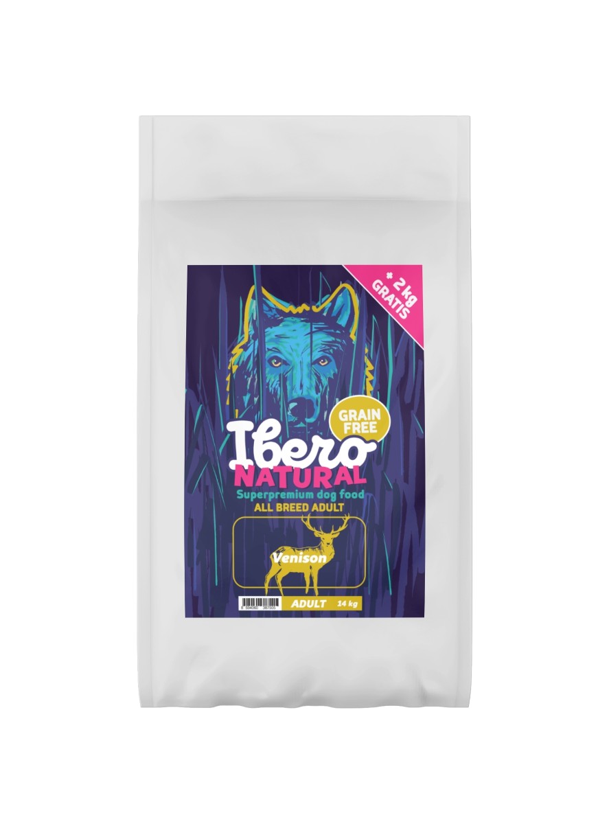 Ibero Grain Free dziczyzna adult średnie rasy, duże rasy 14 kg