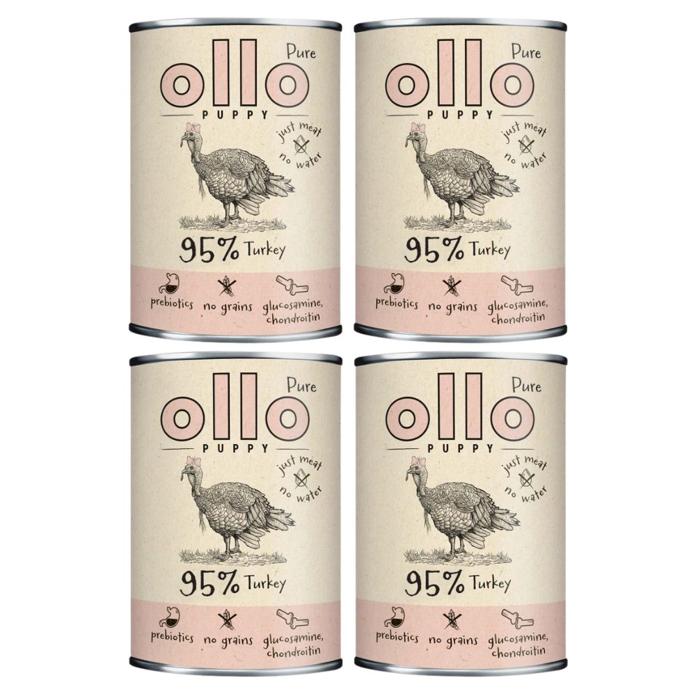Ollo Pure indyk puppy 400 g × 4