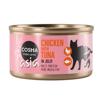 Cosma Asia Indoor kurczak, tuńczyk w galaretce 85 g × 6
