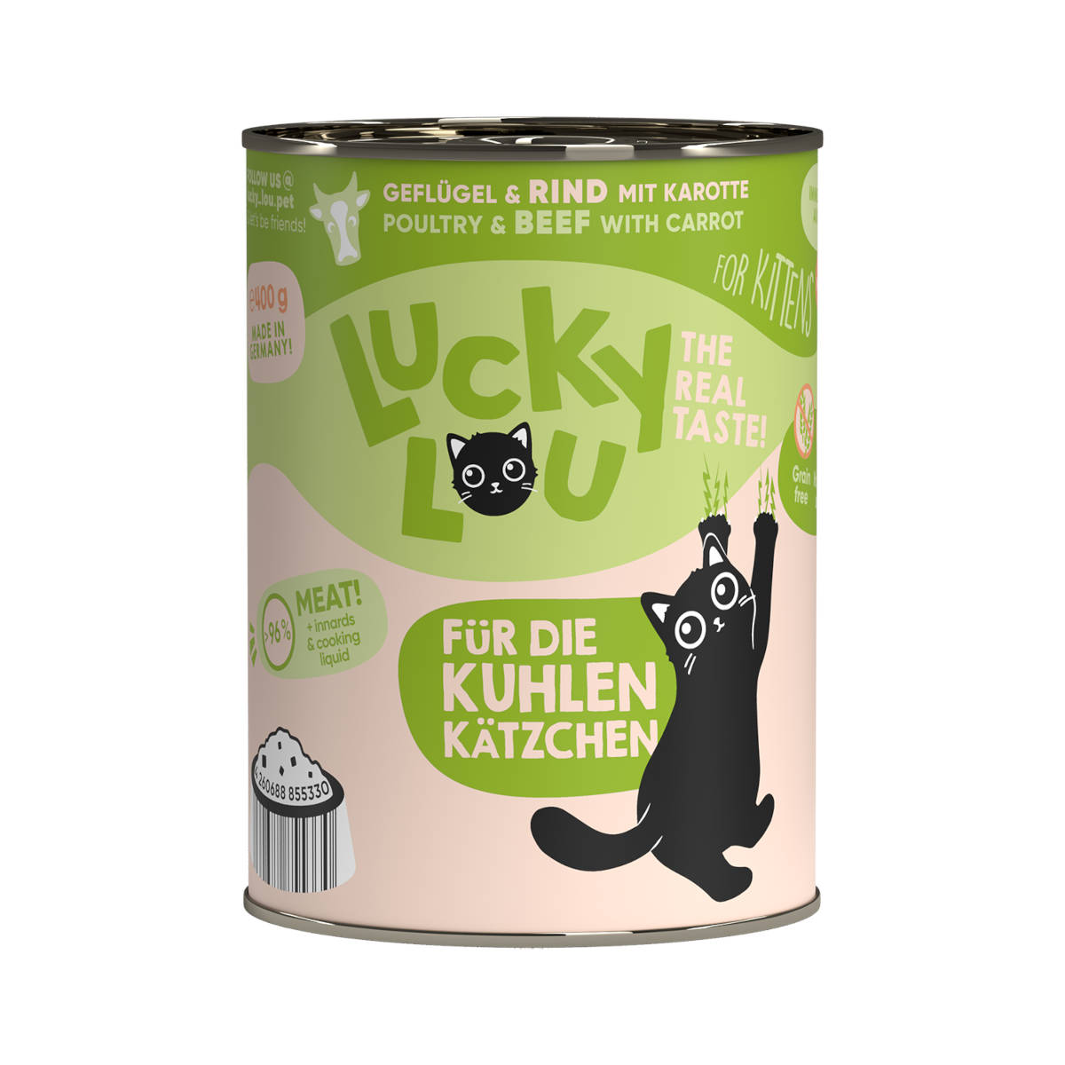 Lucky Lou Lifestage drób, wołowina kitten 400 g
