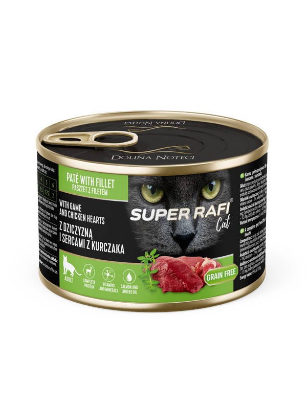 Rafi Super Rafi Sterilised dziczyzna, kurczak pasztet adult 185 g