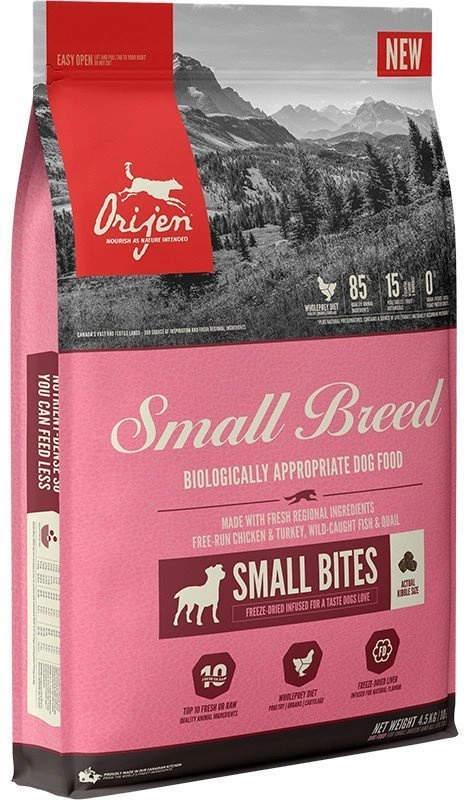 Orijen Small Breed przepiórka, wołowina, śledź adult małe rasy 4,5 kg
