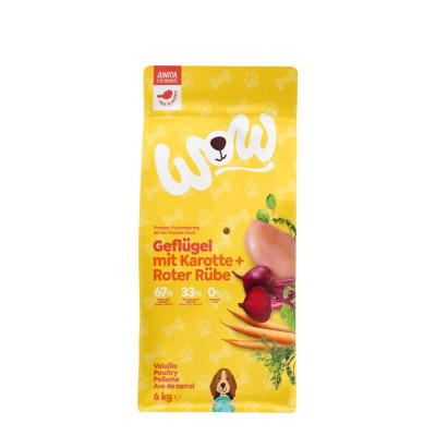 WOW Mini drób i łosoś z batatami i szpinakiem junior małe rasy 1 kg