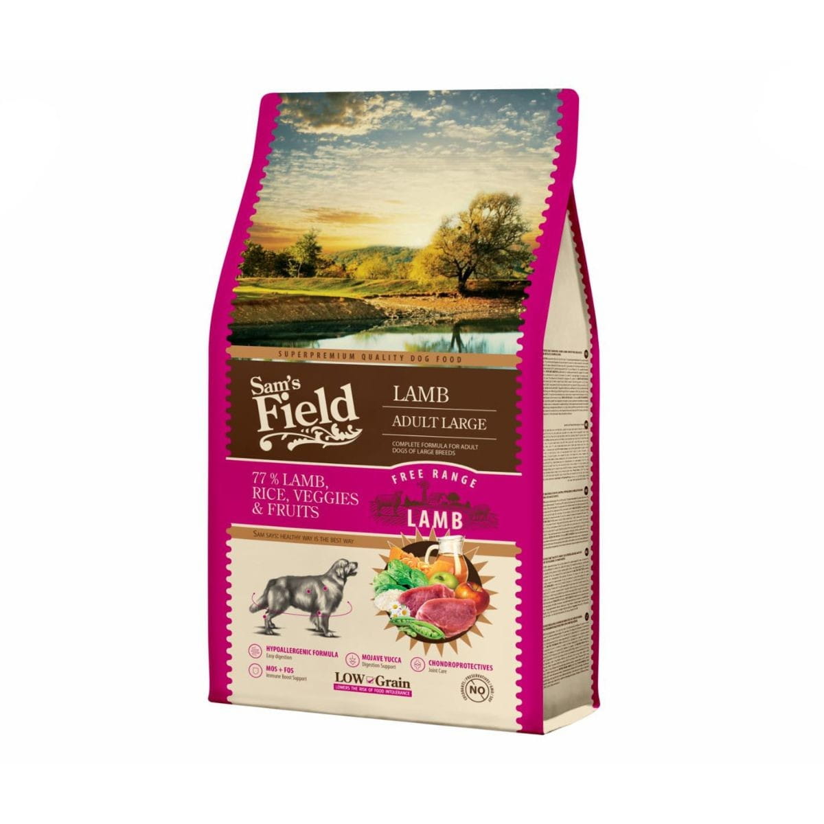 Sam's Field jagnięcina adult duże rasy 2,5 kg