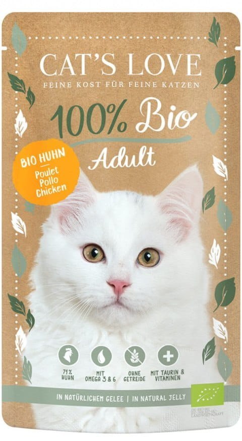 CAT'S LOVE Bio kurczak w galaretce adult 100 g