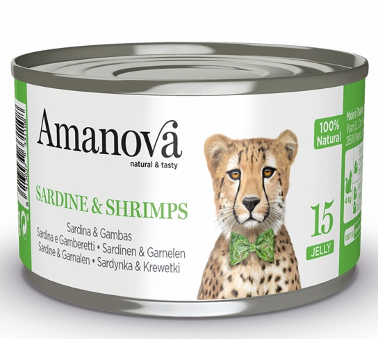 Amanova krewetki, sardynka w galaretce 70 g