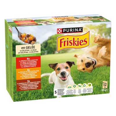 Purina Friskies wołowina, kurczak i jagnięcina adult w galarecie 85 g × 12
