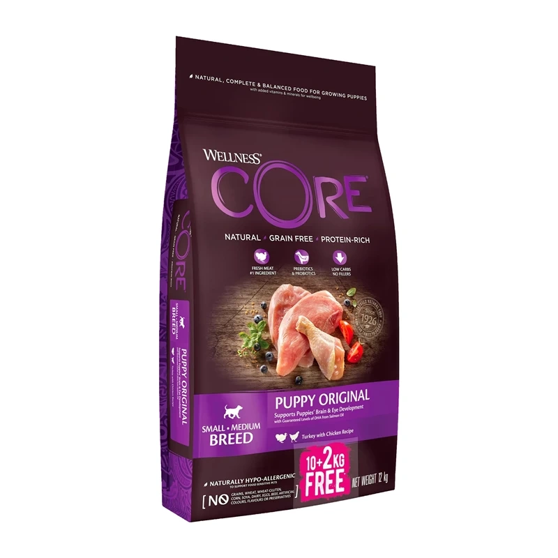 Wellness CORE indyk, kurczak puppy małe rasy, średnie rasy 12 kg