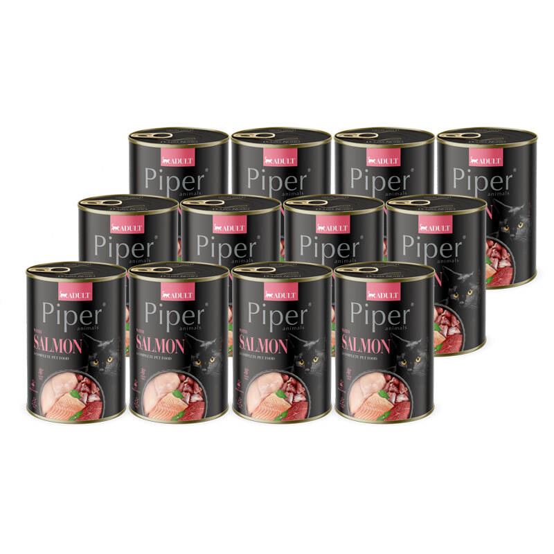 Piper Animals łosoś pasztet adult 400 g × 12