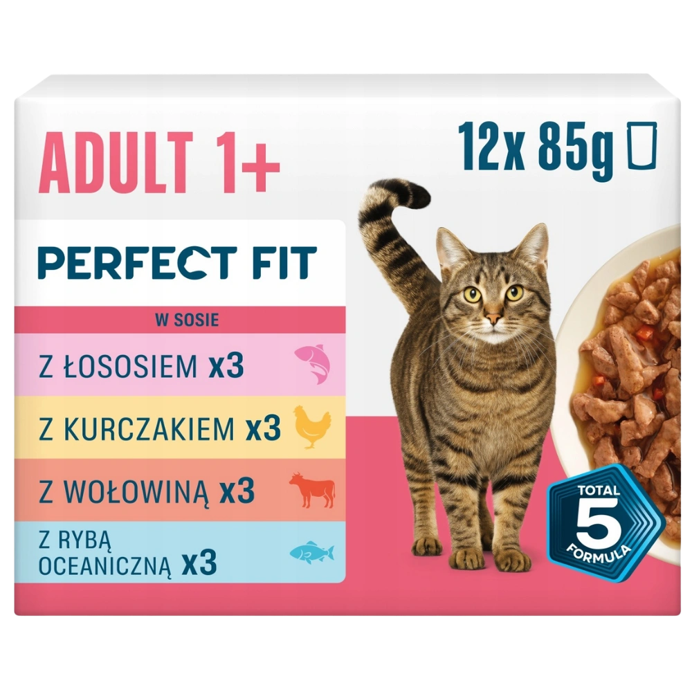 Perfect Fit mix smaków z grochem i marchewką w sosie adult 85 g × 12