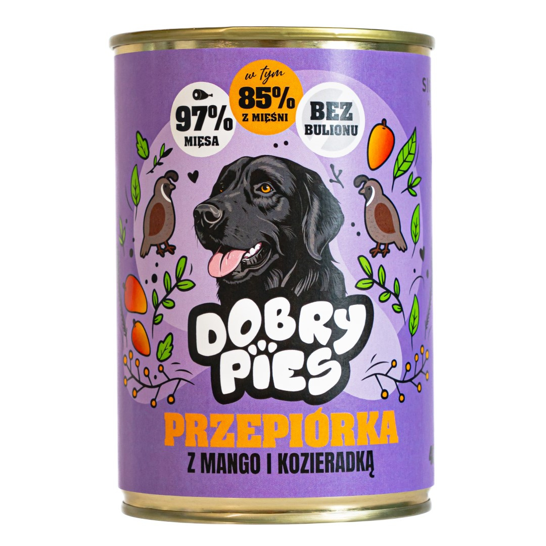 Dobry Pies indyk, przepiórka adult 400 g