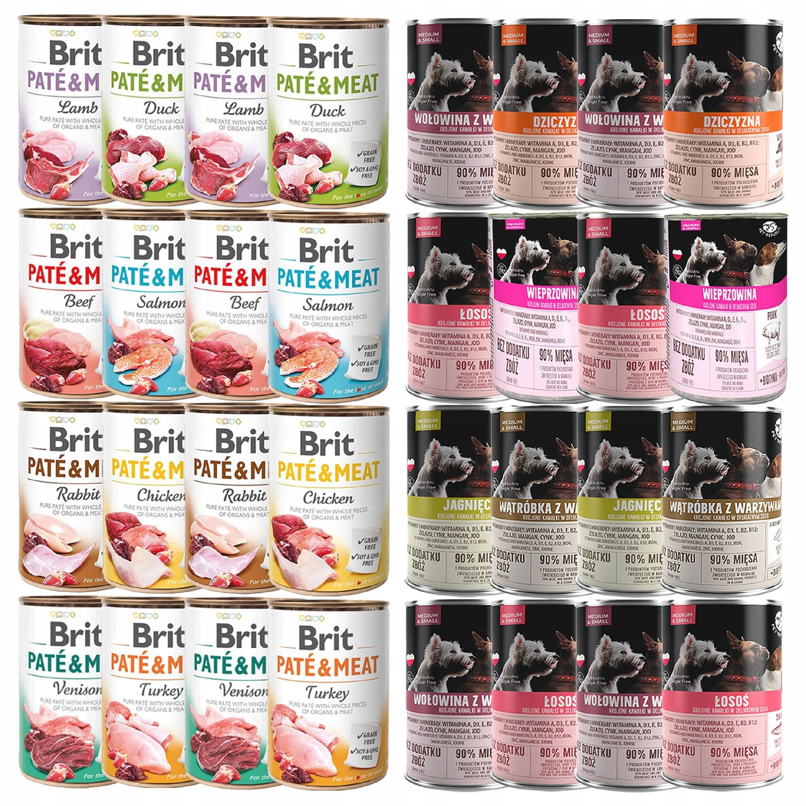 Brit Pate & Meat mix smaków adult 400 g × 32