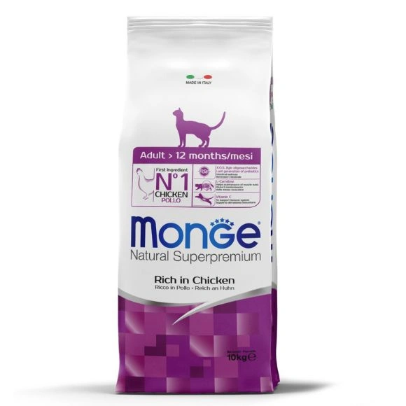 Monge Natural Superpremium Indoor kurczak adult 10 kg