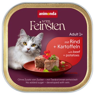 Animonda Vom Feinsten Sensitive wołowina z ziemniakami pasztet adult 100 g × 32