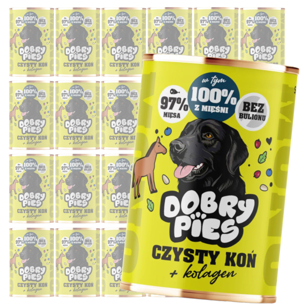 Dobry Pies Mono konina adult 400 g × 24