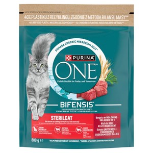 Purina ONE Sterilised wołowina z pszenicą adult 800 g