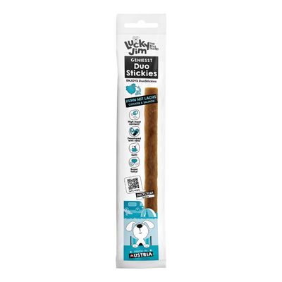 Lucky Jim DuoStickies kurczak, łosoś 15 g