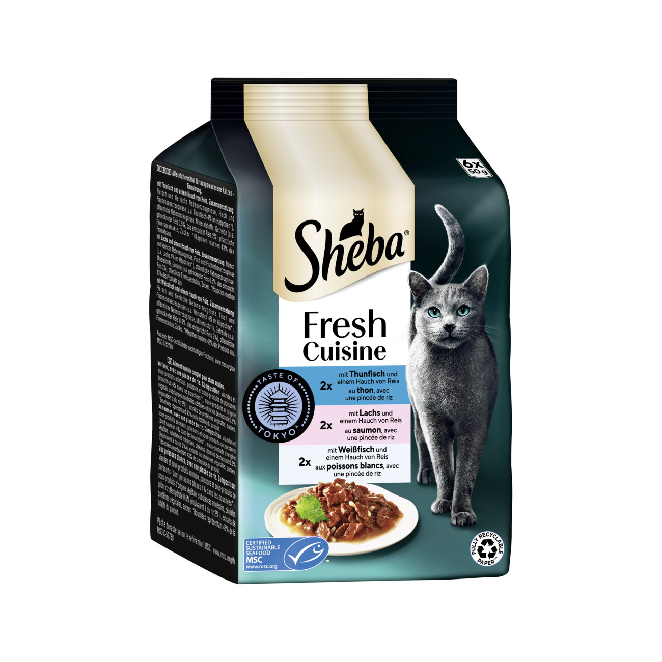 Sheba Fresh Cuisine mix smaków kawałki adult 50 g × 36