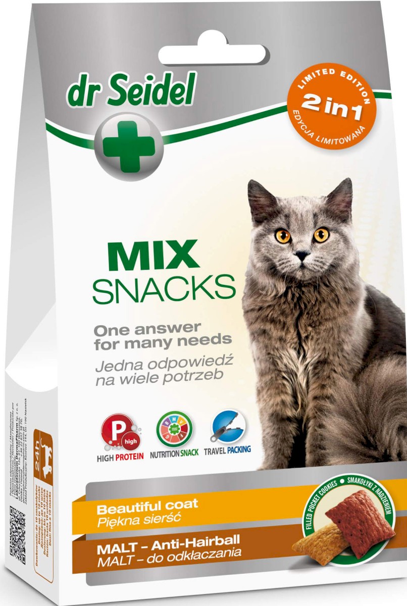 Dr Seidel Mix Snacks Hairball Skin & Coat 60 g