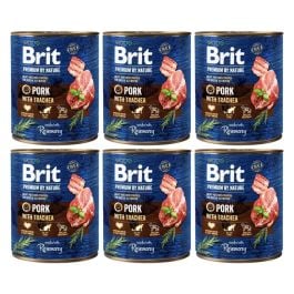 Brit Premium by Nature przełyk, wieprzowina 800 g × 6