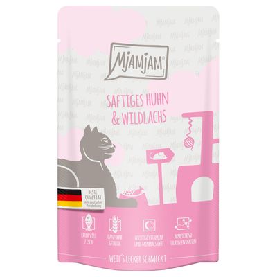 MjAMjAM Quetschie kurczak, łosoś adult 125 g × 12