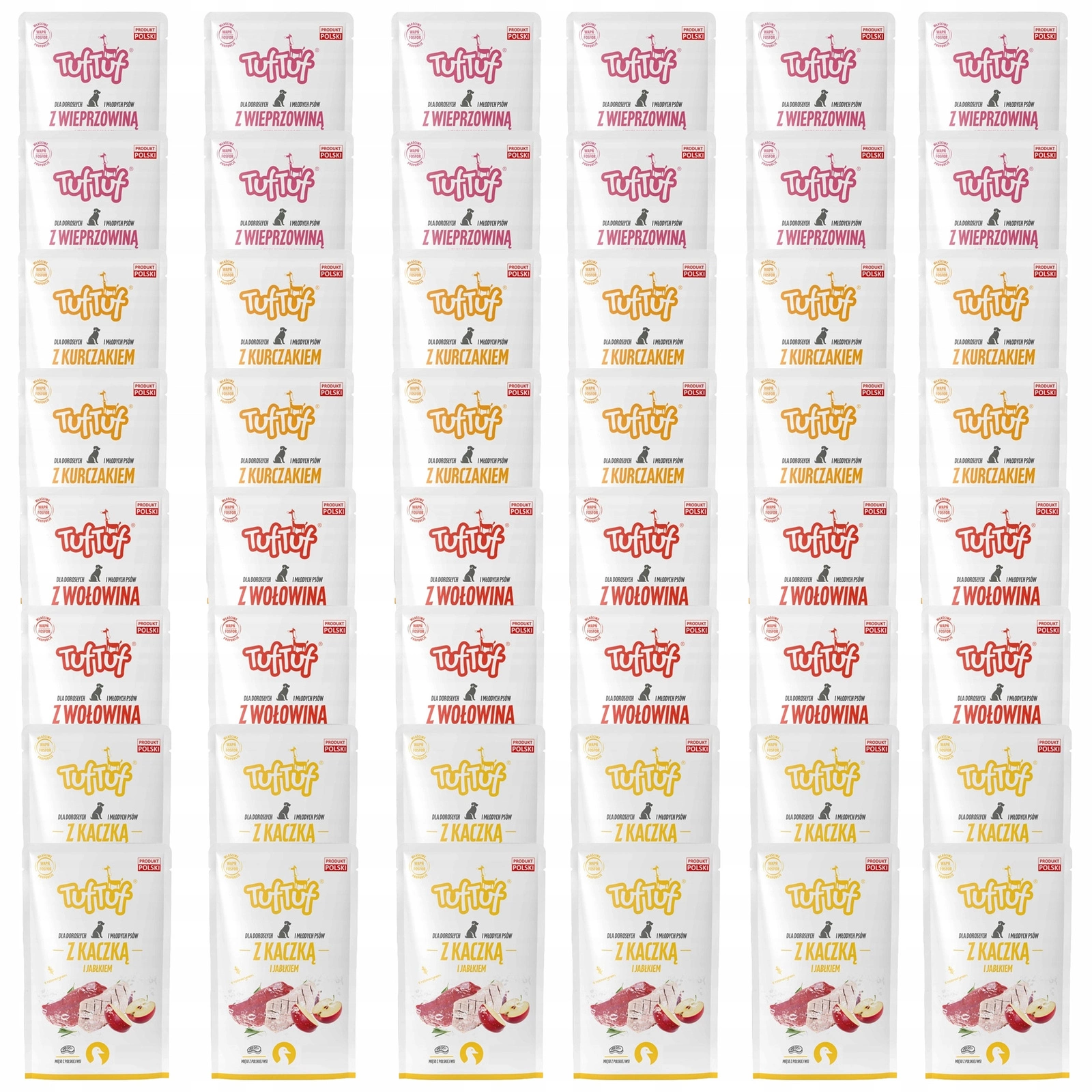 Tuf Tuf kaczka, kurczak, wieprzowina, wołowina 100 g × 48