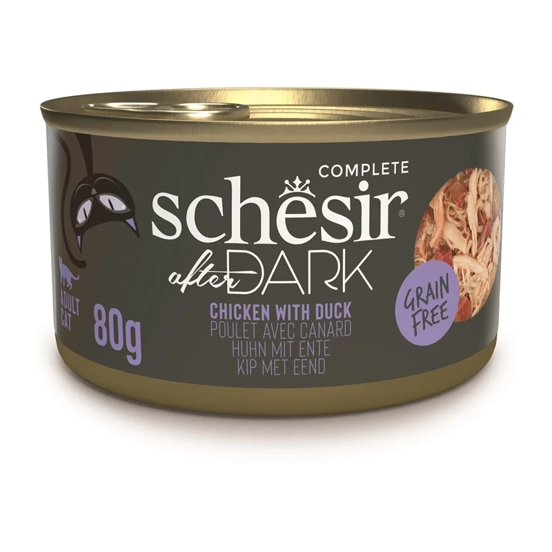 Schesir After Dark Sensitive kurczak z kaczką kawałki adult 80 g